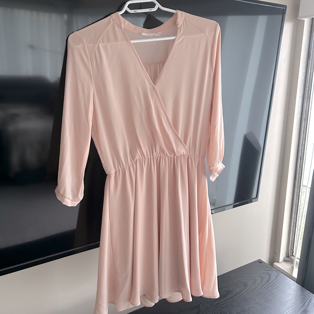 Lush Wrap Dress Blush Medium